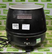 GenWare black 10L soup kettle (no lid)