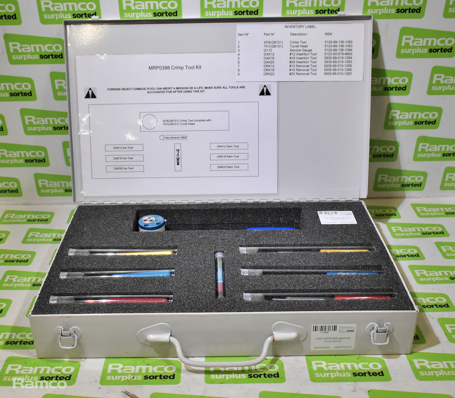 DMC MRP0398 electrical crimp tool kit