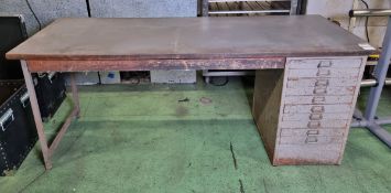 10 drawer work desk - L183 x W76 x H76cm