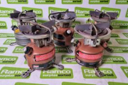 5x Coleman mini dual fuel stoves - see pictures for models