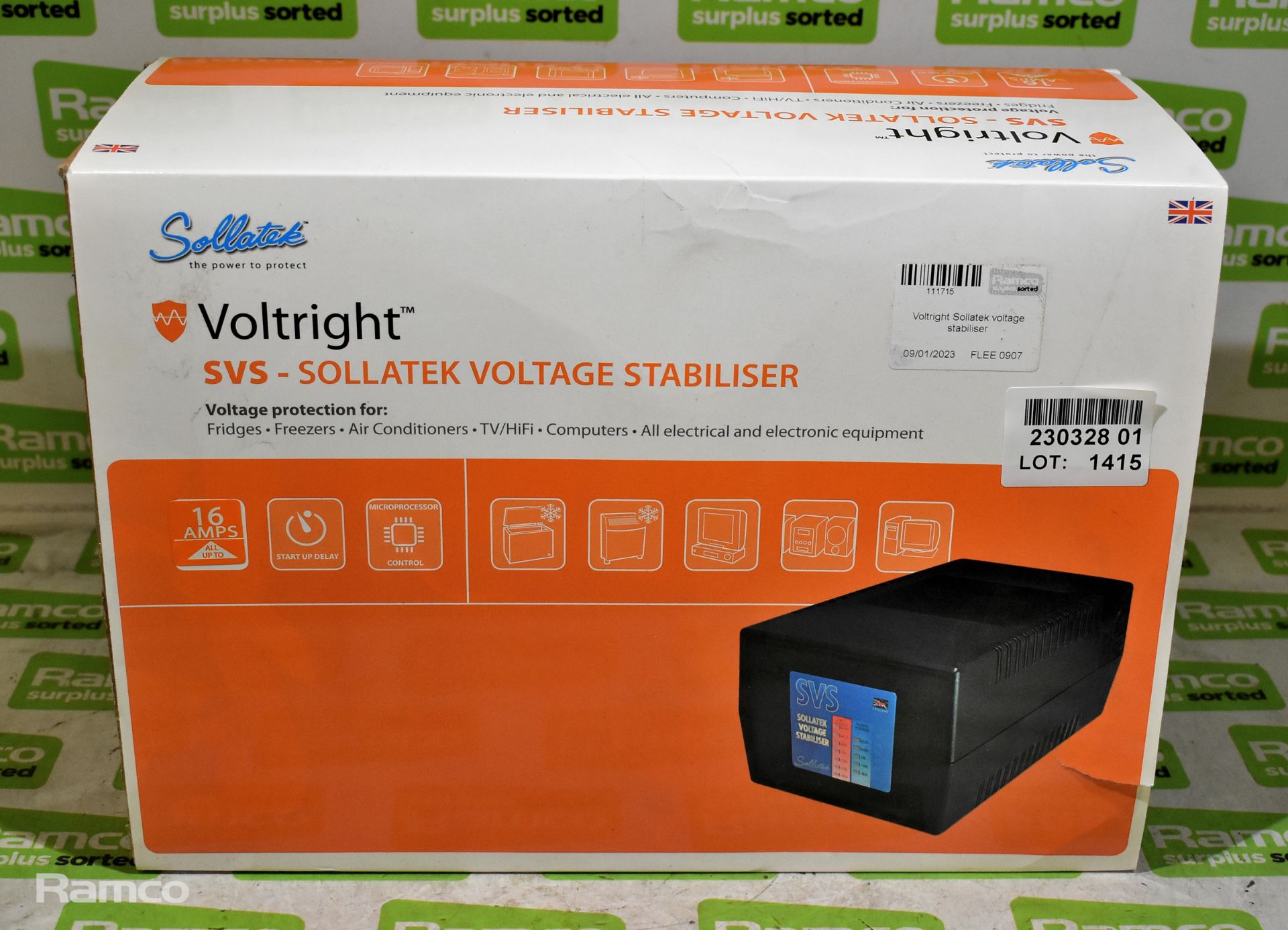 Voltright Sollatek voltage stabiliser - Image 10 of 10