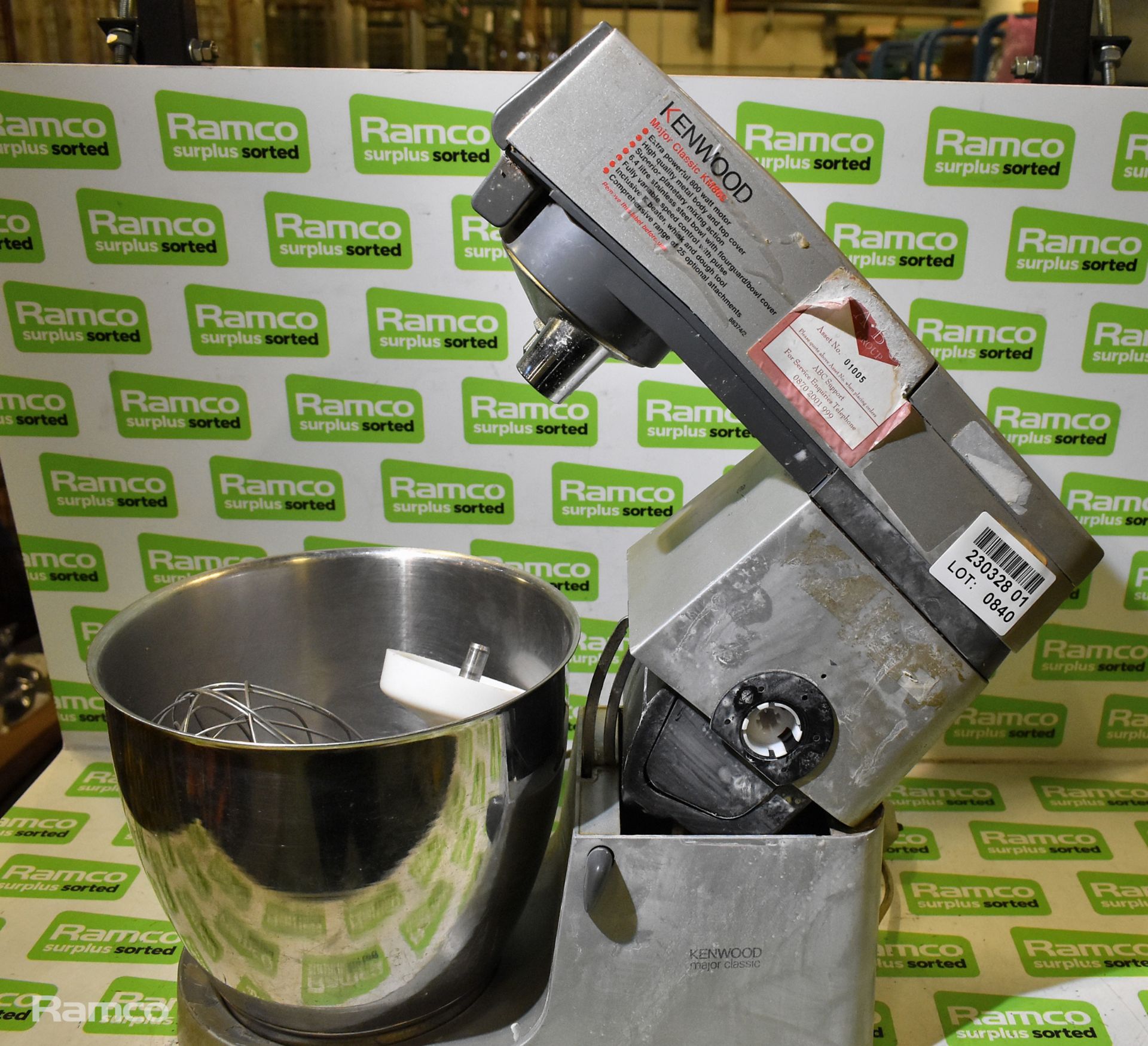 Kenwood Major Classic KM800 mixer with bowl and attachments - SPARES OR REPAIRS - Image 5 of 6