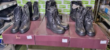 6x pairs of Double Duty leather cadet boots - Size 4 medium