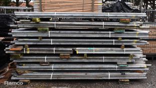 98x 45mm diameter metal pipes - 150cm average lengths, 100x 45mm diameter metal pipes