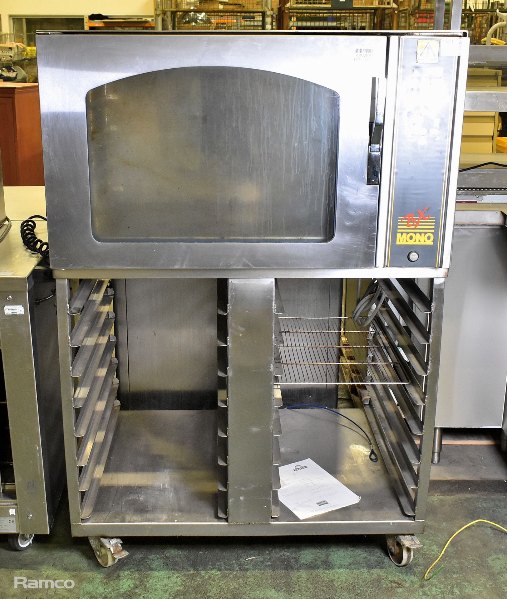 Mono BX equipment FG 15B Oven with stand, 415V 50Hz - Serial No 010460360 - L100 x W87 x H150cm