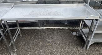 Stainless steel preparation table - 185 x 67 x 98cm