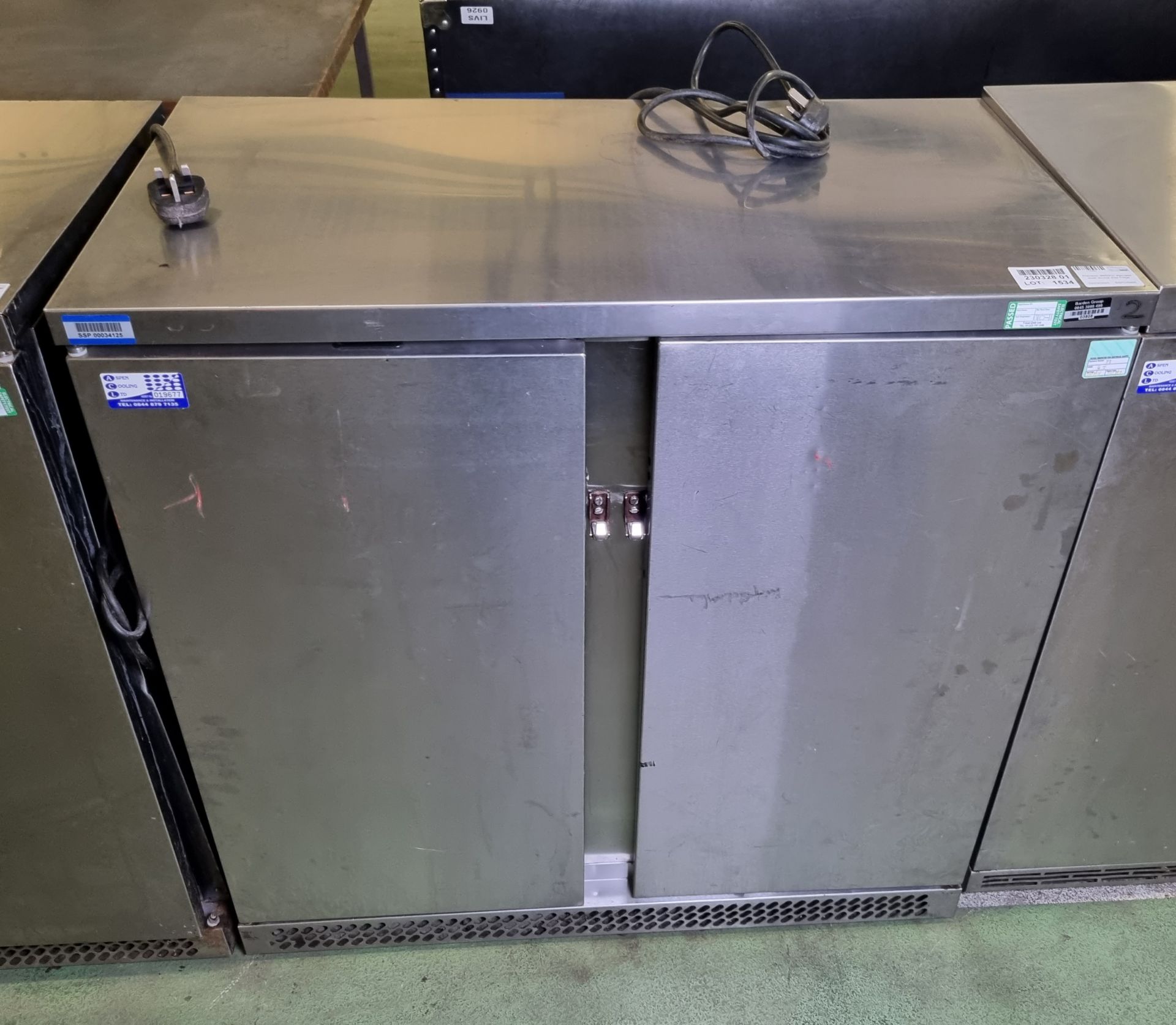 Precision BBS900 stainless steel double door fridge - 900mm W - Image 2 of 4