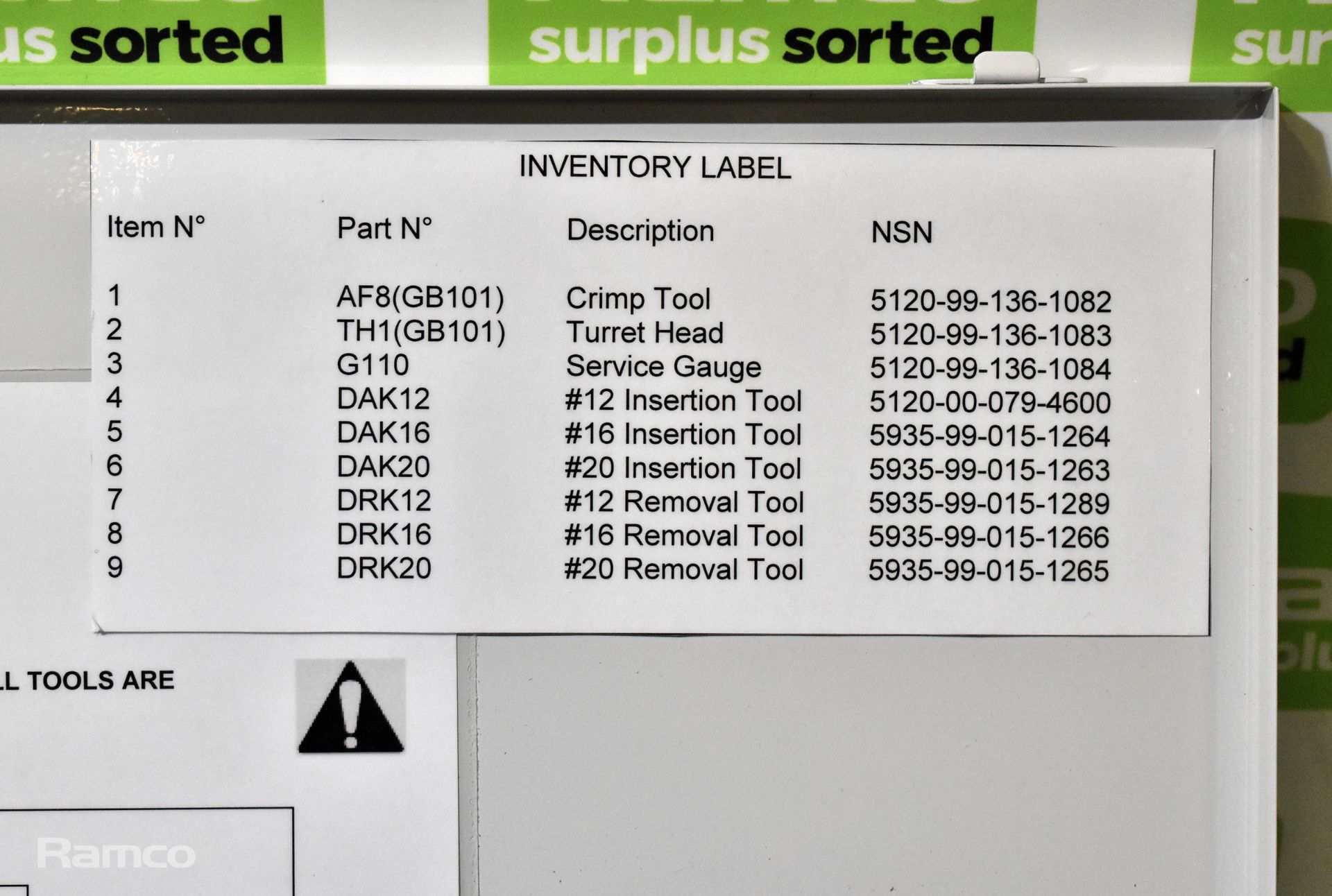 DMC MRP0398 electrical crimp tool kit - Image 3 of 6