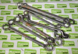 Ring Spanners - various sizes - 9 in total