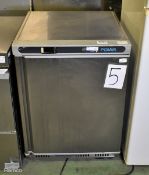 Polar CD080 stainless steel single door under counter fridge - L600mm