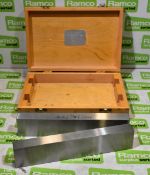 Crown Windley engineers parallels in wooden case - parallel size: 2 inchx1 inchx10 inch