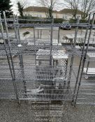 Stainless steel 4 shelf racking - 121 x 51 x 183cm