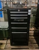 Snap-on side drawer tool box & 2 keys - black, 50 D x 42 W x 84 H cm