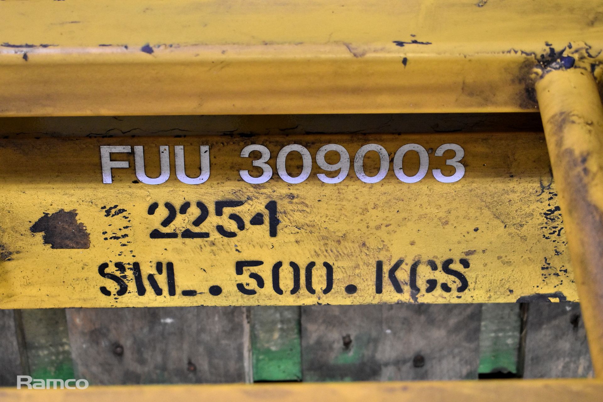 Erbil Fuu hydraulic wheel moving trolley - capacity: 500kg - Image 4 of 4