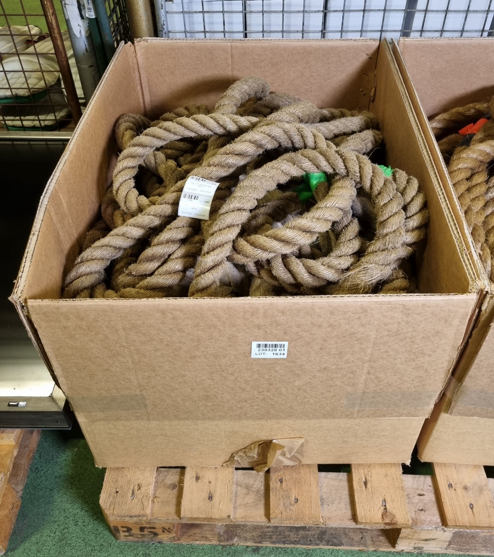 2x lengths of Tug-of-war fibre rope - senior - 45mm