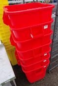 7x Rubbermaid 3526 105L storage tubs - dimensions: 55 x 55 x 55cm