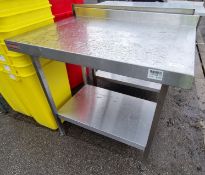 Stainless steel preparation table - 91 x 65 x 96cm