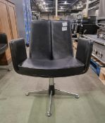 Black padded swivel chair