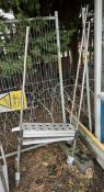 Stainless steel 3 tier wire racking - L 77 x W 28 x H 196cm