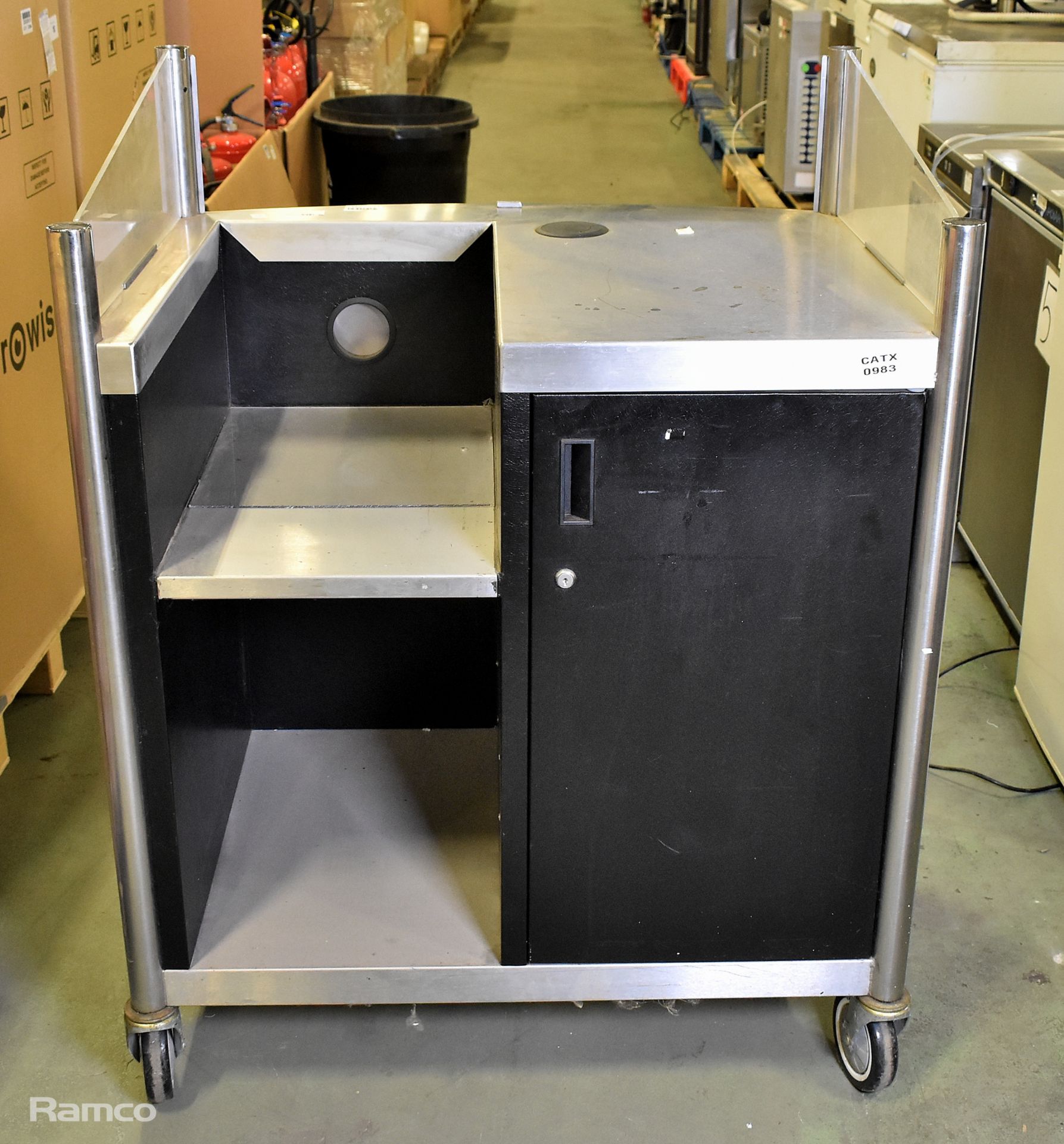 Mobile counter for food service - L900 x D715 x H1140mm - Image 3 of 5