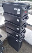 5x Rubbermaid Slim Jim 61L storage bins - dimensions: 55 x 27 x 63cm