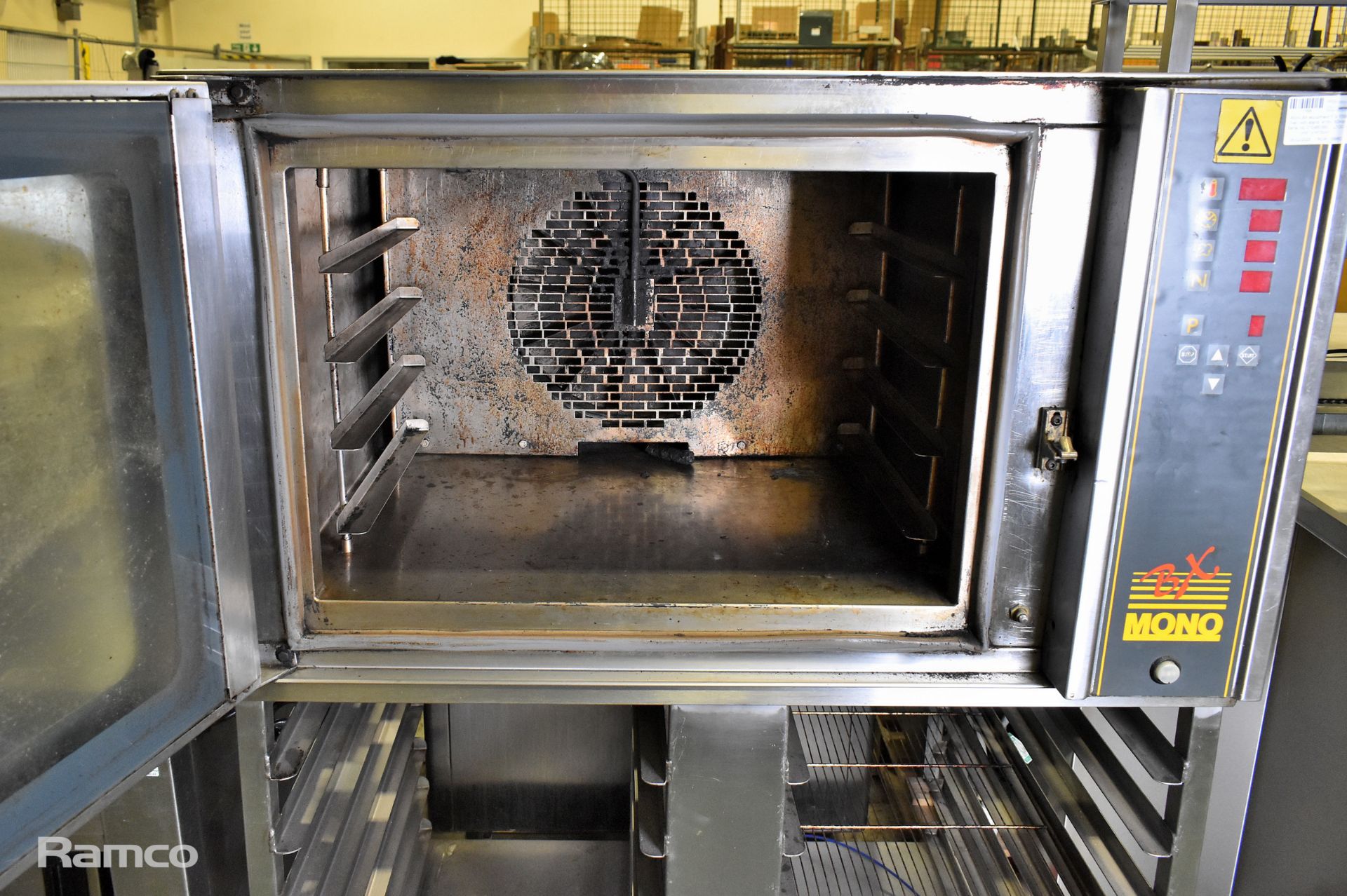 Mono BX equipment FG 15B Oven with stand, 415V 50Hz - Serial No 010460360 - L100 x W87 x H150cm - Image 3 of 7