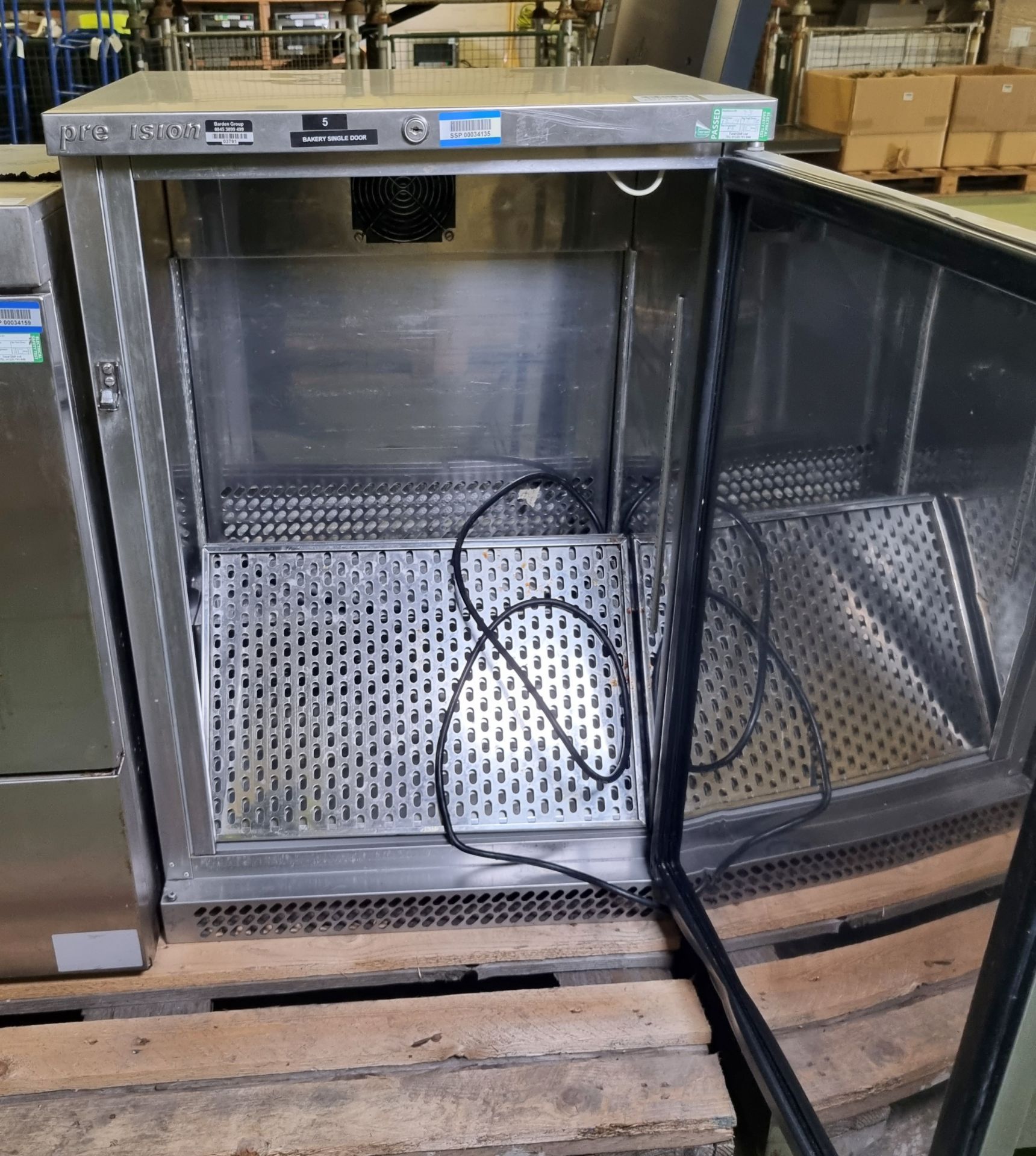 Precision BBS600 stainless steel single door fridge - 600mm W - Image 3 of 4