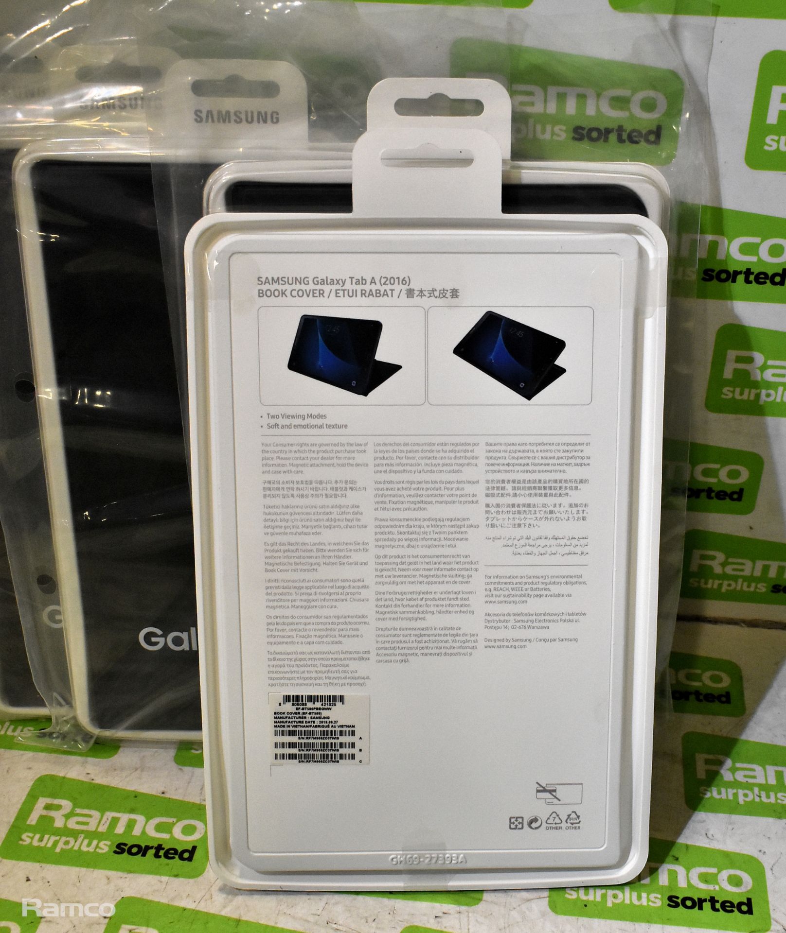 5x Galaxy Tab A T510 10.1 inch leather effect folding tablet cases - Bild 3 aus 3