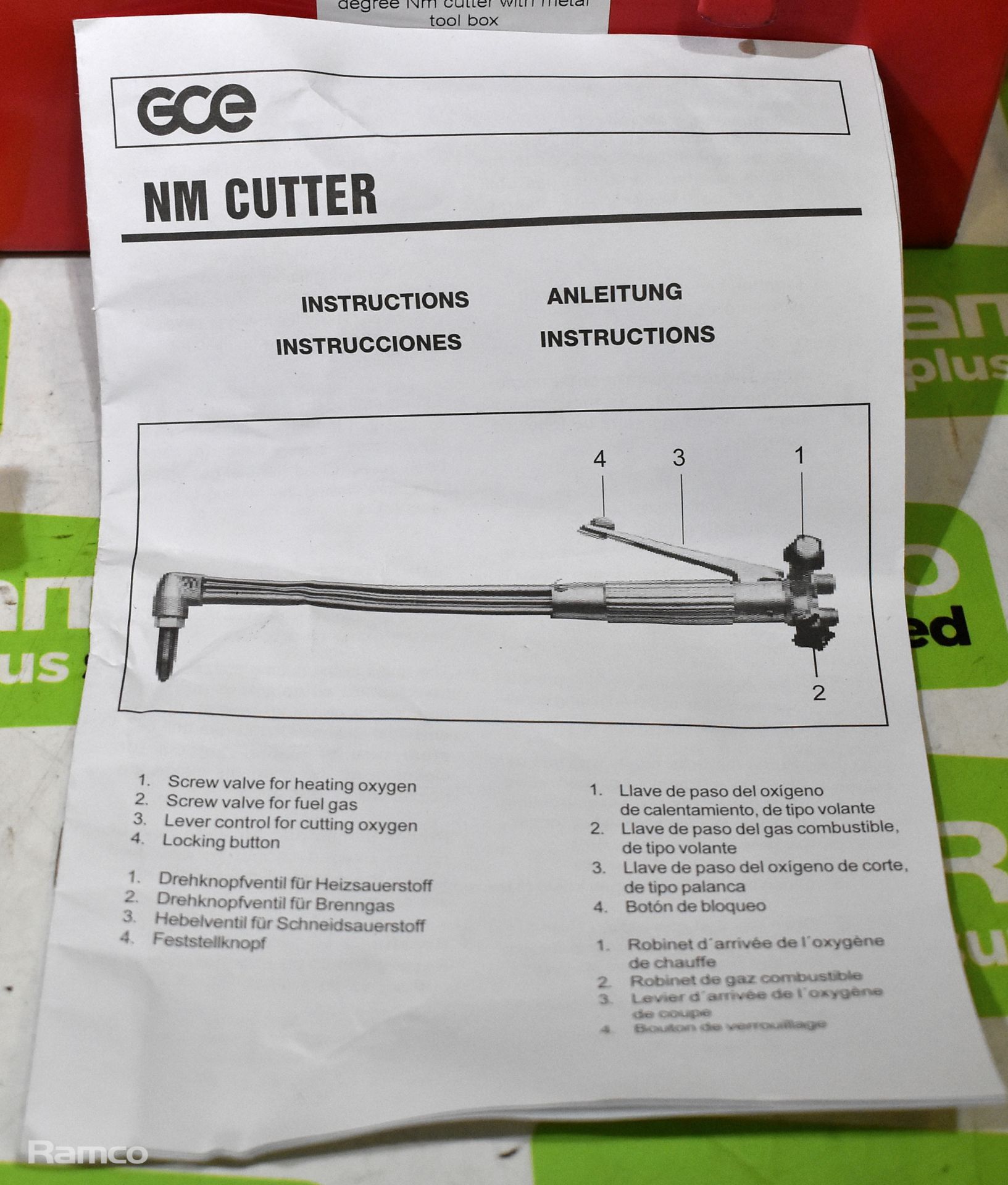 GCE Butbro gas 38 inch/90 degree Nm cutter with metal tool box - Image 4 of 5