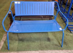 John Lewis blue steel garden double chair