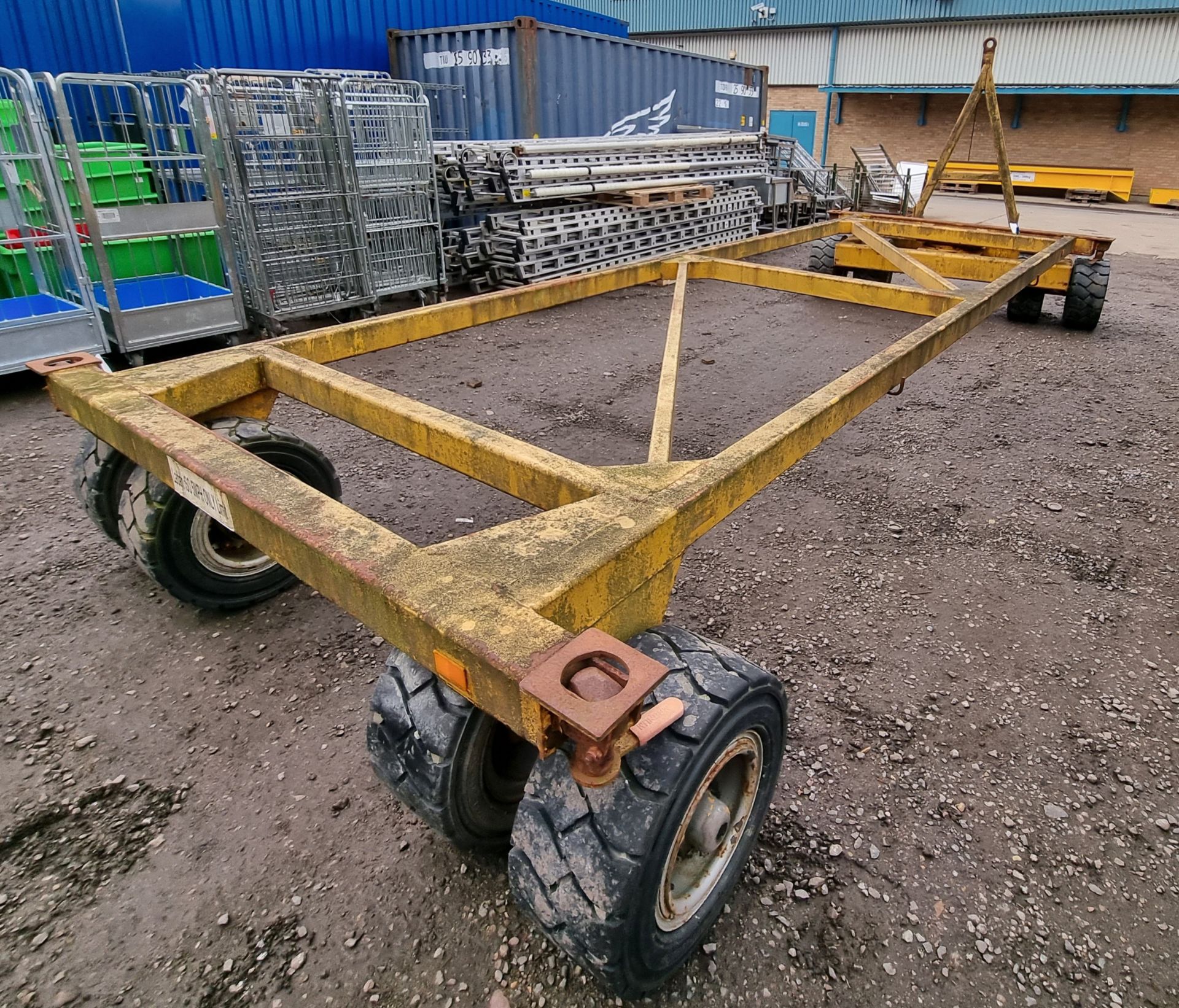 20ft Skeletal yard trailer - solid wheeled - Image 4 of 10
