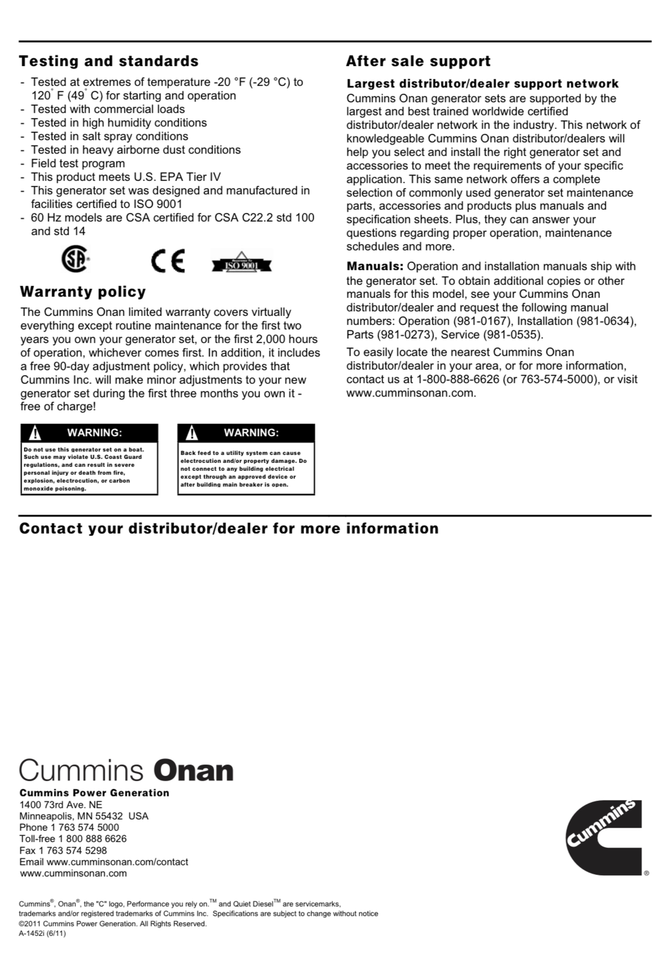 Cummins 5HDKBB-688OH Onan generator (Diesel) spec H - S/N H160981190 - PH1, 4.8KVA 230V 50HZ 3000RPM - Image 12 of 13