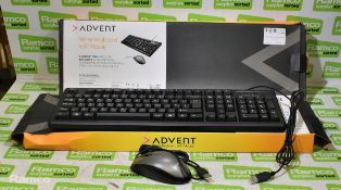 2x Advent C112 wired keyboard & mouse sets