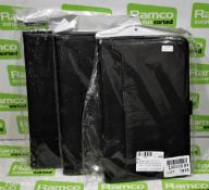 3x Galaxy Tab A T510 10.1 inch leather effect folding tablet cases - in original packaging