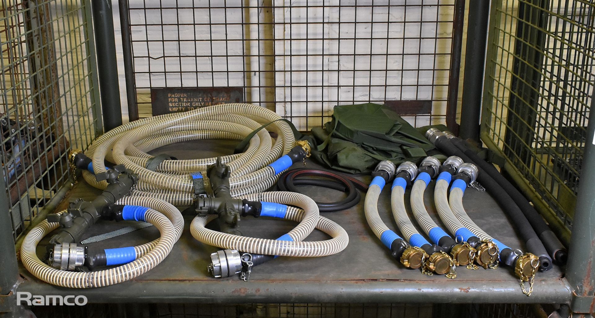 Non metallic hoses of multiple lengths and diameters with hose covers