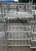 4 tier metal shelving unit - dimensions: 90 x 50 x 165cm