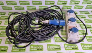 RS Mennekes 3 gang extension cable