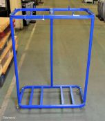 Double portable waste bin frame