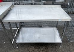 Stainless steel preparation table - 141 x 81 x 96cm