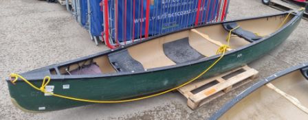 Discovery 158 green canoe - L 490 x W 100 x H 45 cm