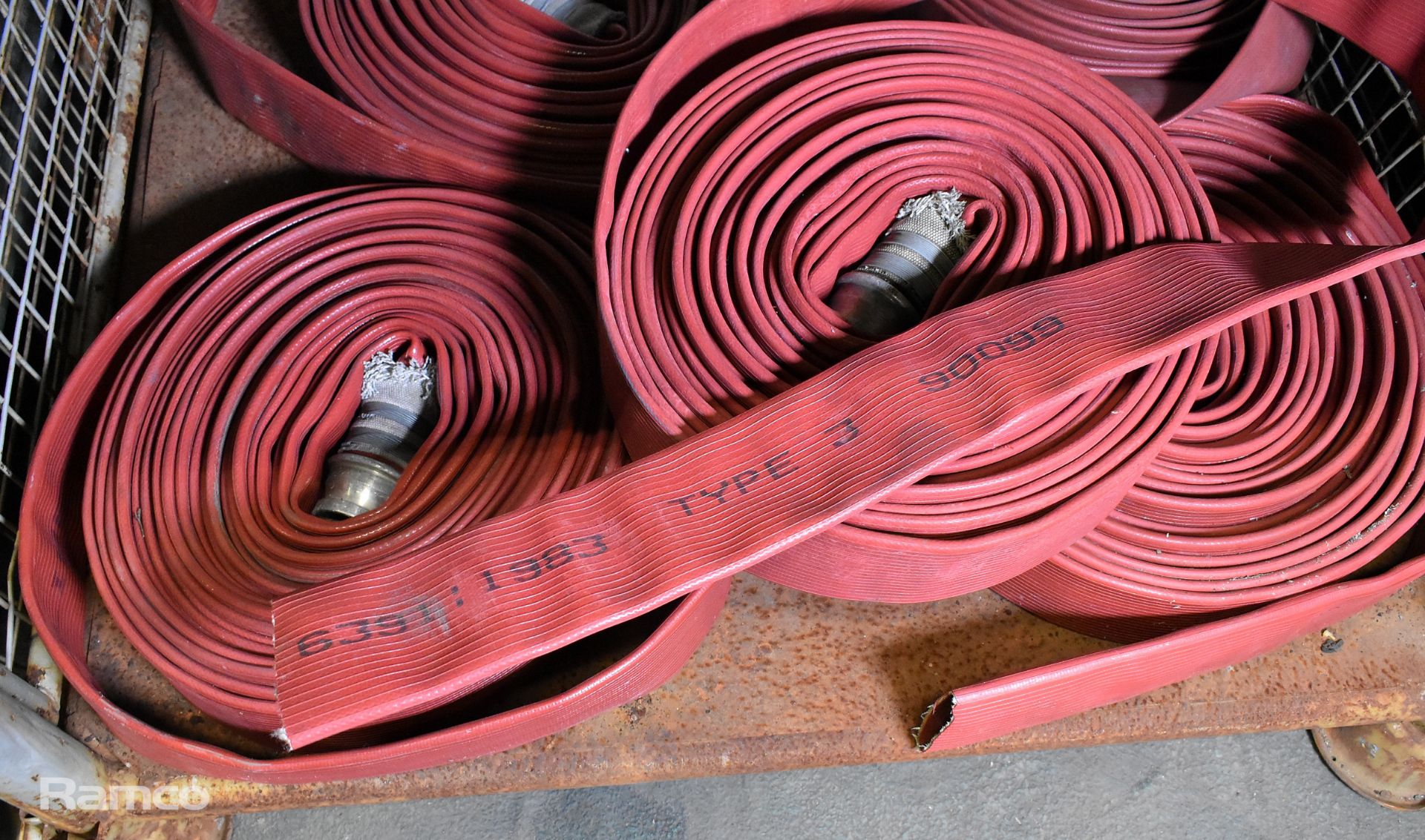 5x Layflat fire hoses - 70mm diameter - approx 20m length - Image 3 of 3