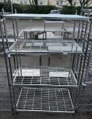 Stainless steel 4 shelf racking - 106 x 161 x 172cm