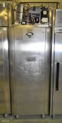 Foster EPREMG600L stainless steel single door freezer (missing front top panel) - 700mm W