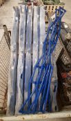 7x Drum barrel racking assemblies, 4x Drum barrel dollies (missing wheels)