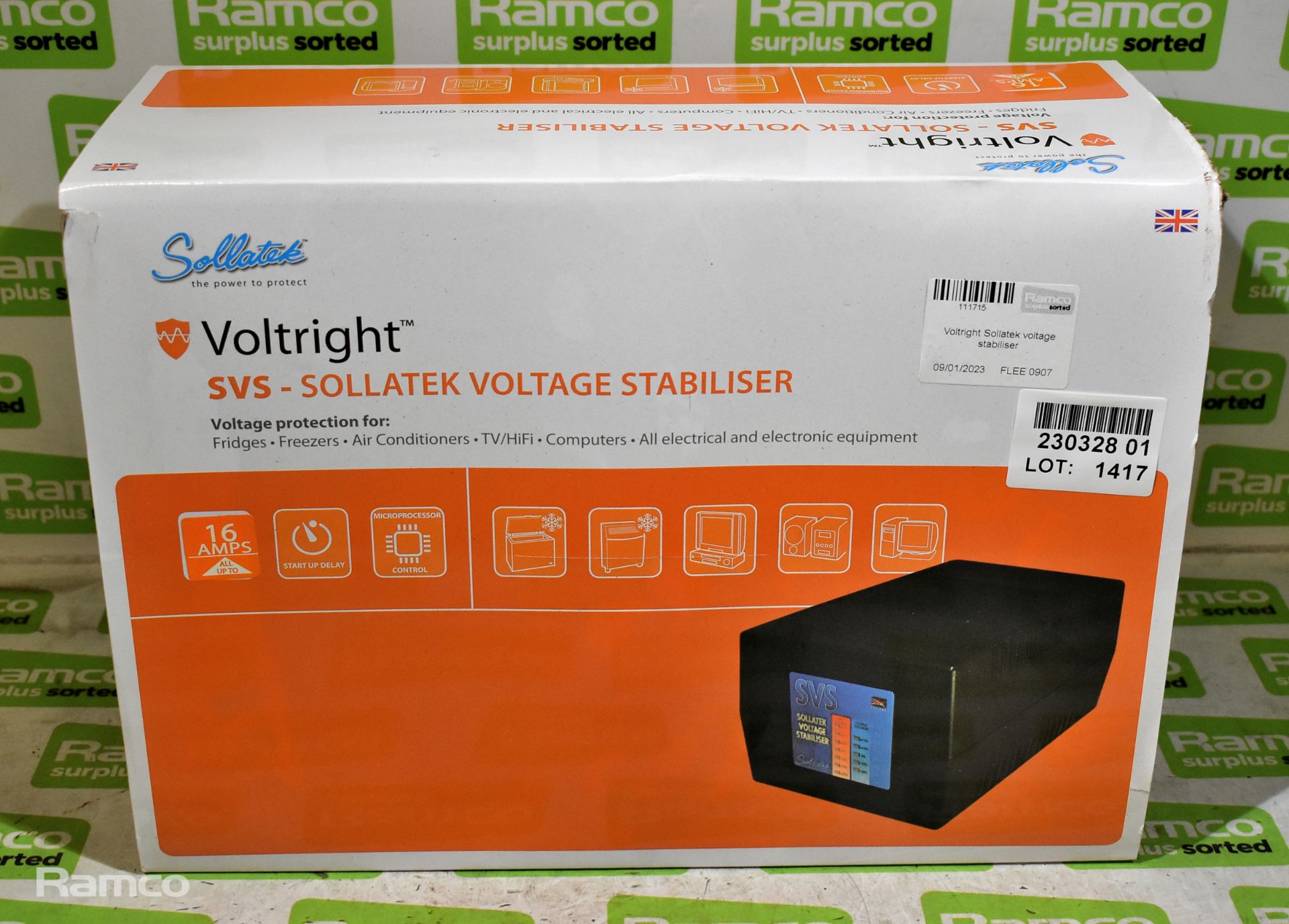 Voltright Sollatek voltage stabiliser - Image 10 of 10