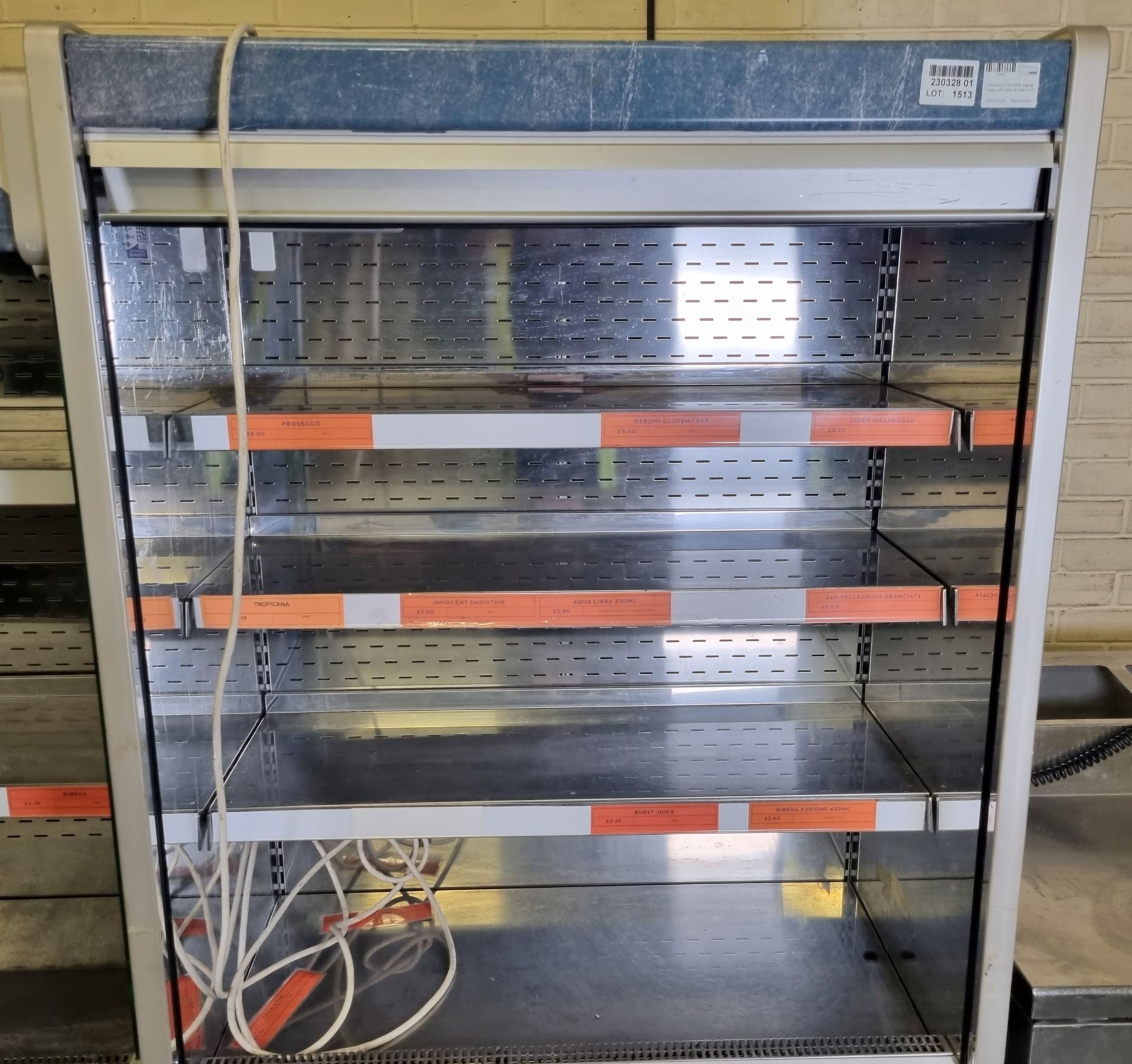 Williams C100-SCS display fridge with roller shutter front - 960mm W - Image 2 of 5