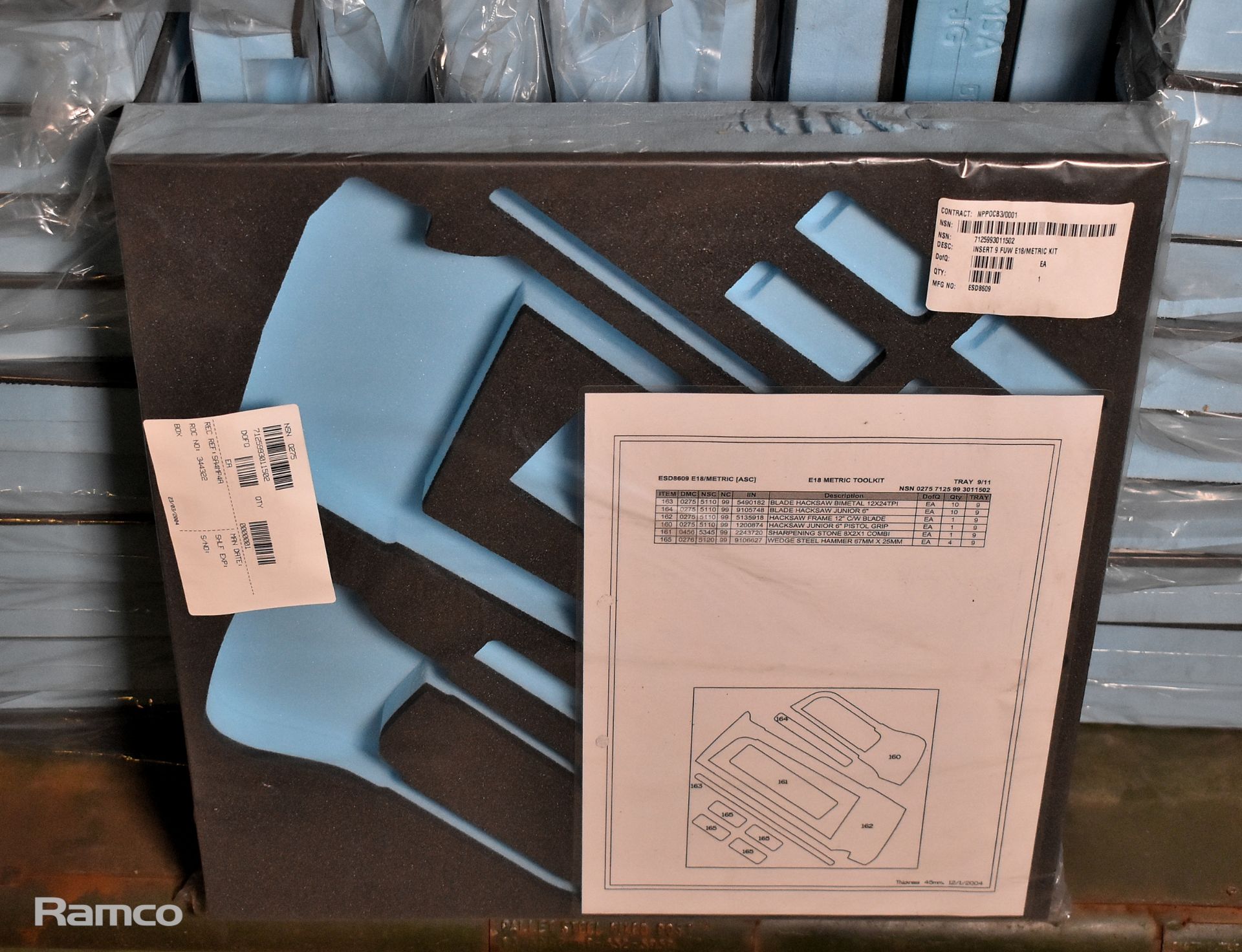 Tool drawer insert pre-cut foam trays - 60 in total - Image 2 of 2