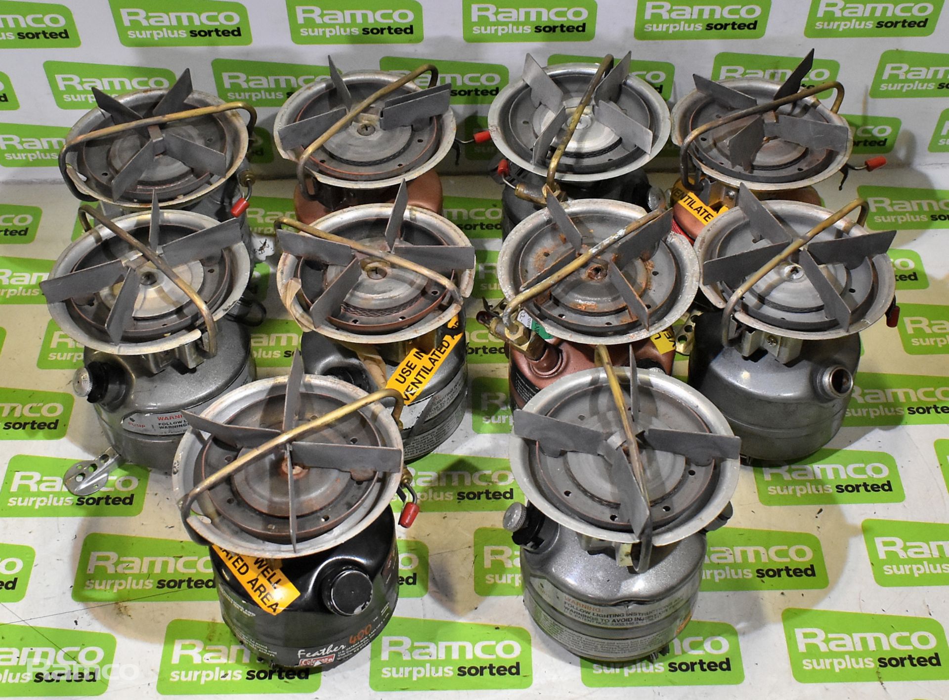 10x Coleman mini dual fuel stoves - see pictures for models & types - Image 4 of 4