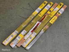 5x packs of ESAB OK Tigrod welding rods - multiple diameters - 1000mm length