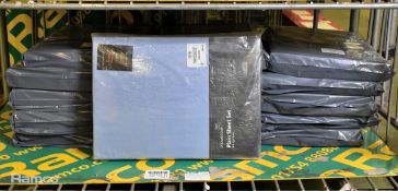 16x Dreamscene Single bed sheet sets - Blue - 1x flat sheet, 1x fitted sheet & 1x pillow case